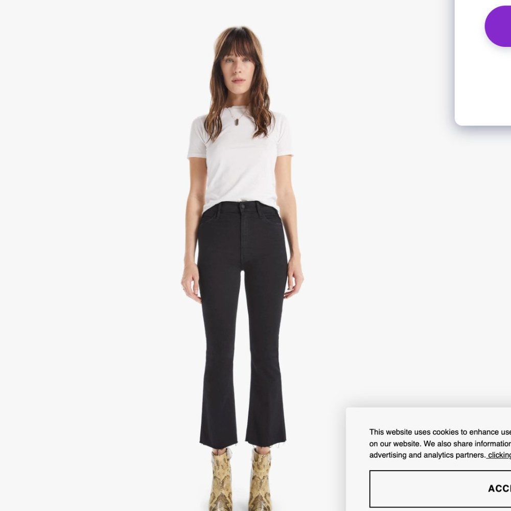 Mother Cropped Flare Jeans size 26